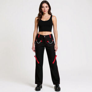 Royal Bones By Tripp Red Strappy Pants - Juniors 3